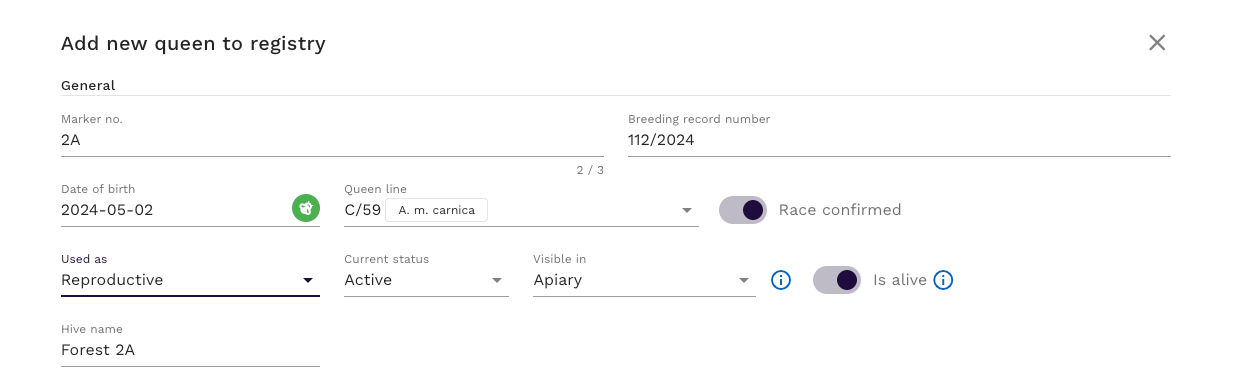 Sekcja informacji ogólnych