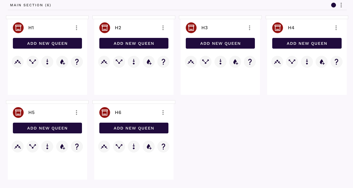 Widok pustych uli w lokalizacji